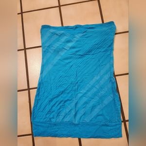 Turquoise Blue Tube Top Size L